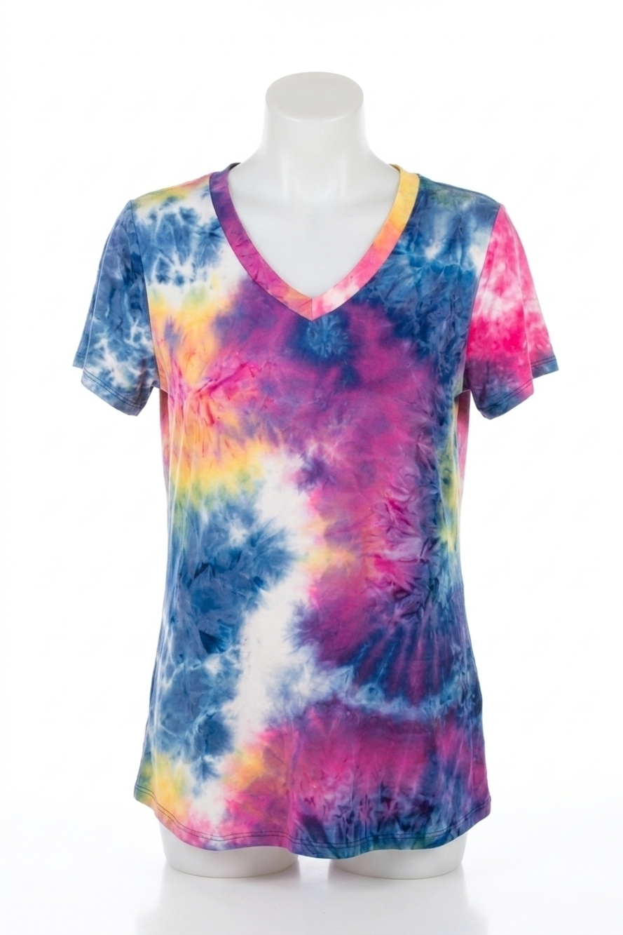 NEW HEIMISH USA paradise tie dye top in hot pink multi
